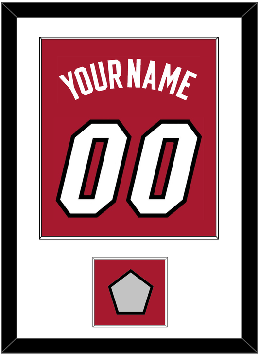Miami Name & Number With Finals Patch - Alternate Red (2001-2008) - Essential Tier 1