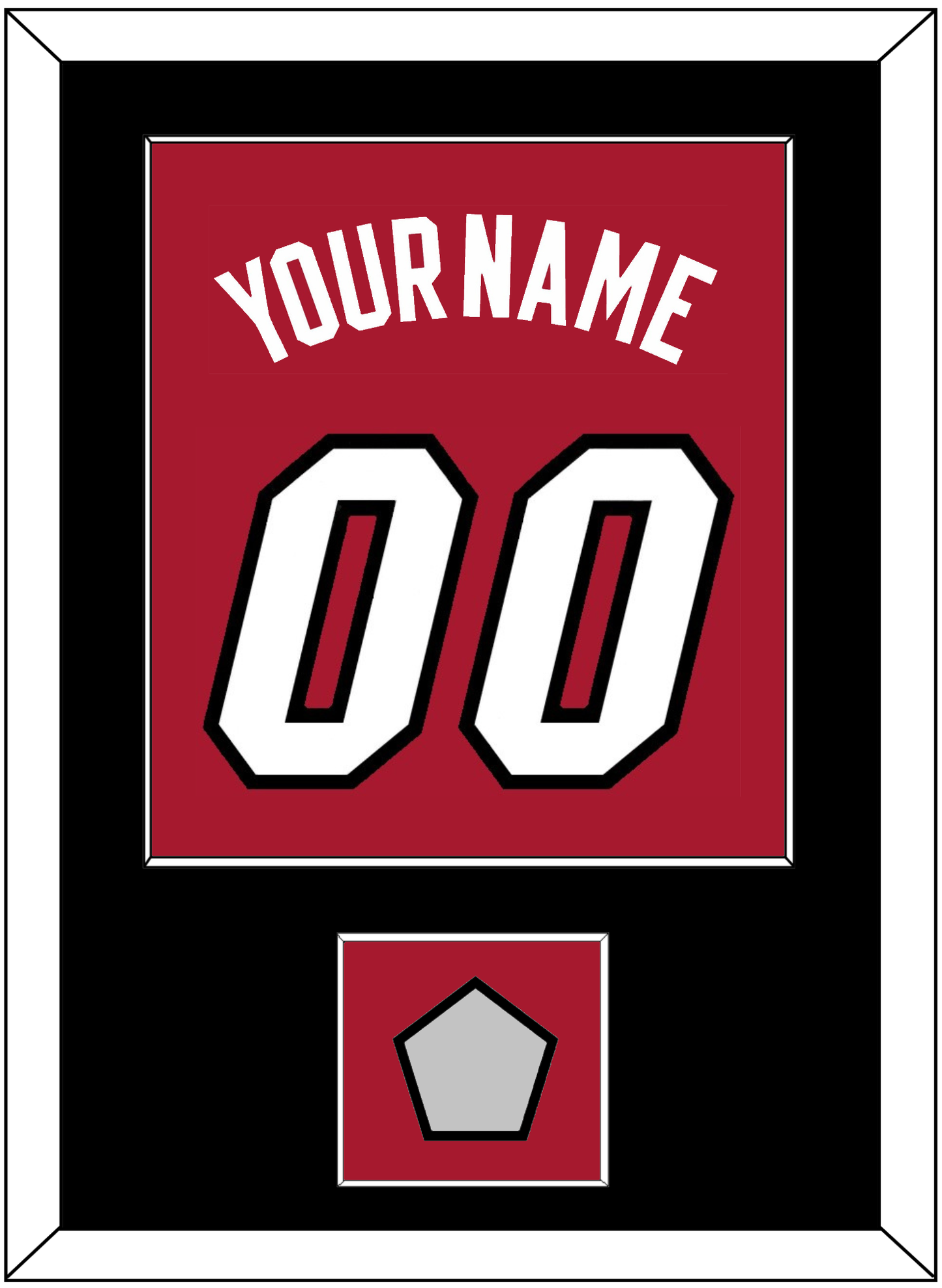 Miami Name & Number With Finals Patch - Alternate Red (2001-2008) - Essential Tier 2