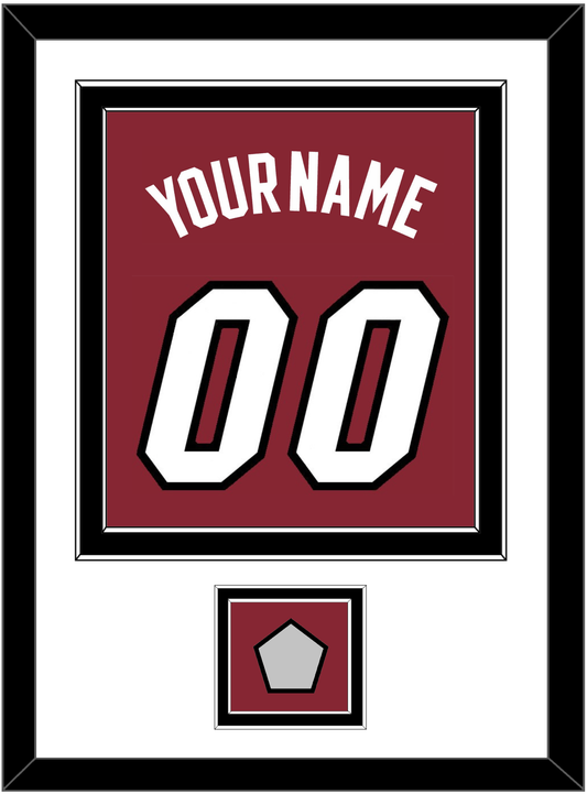 Miami Name & Number With Finals Patch - Alternate Red (2009-2017) - Signature Tier 1