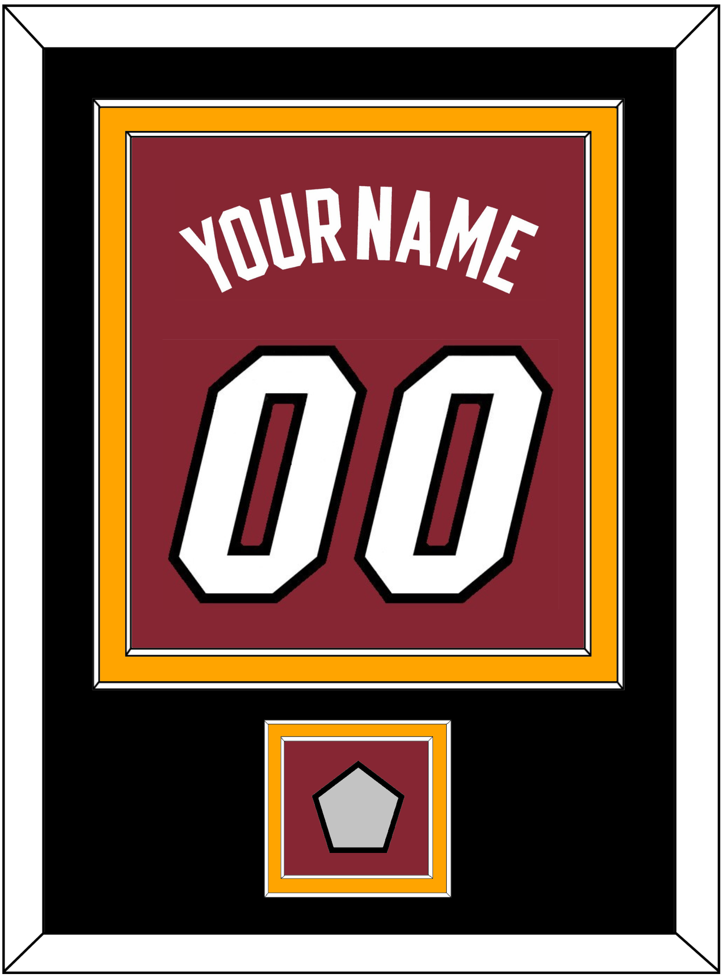 Miami Name & Number With Finals Patch - Alternate Red (2009-2017) - Signature Tier 2