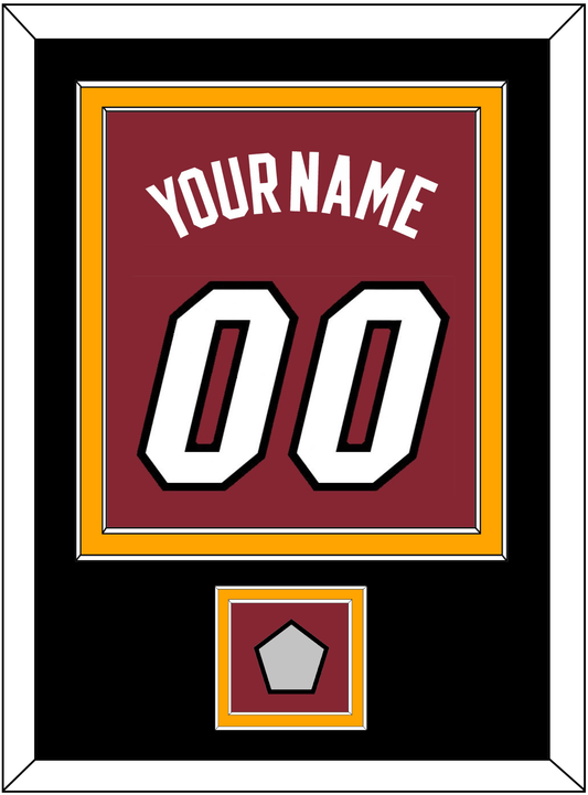 Miami Name & Number With Finals Patch - Alternate Red (2009-2017) - Signature Tier 2