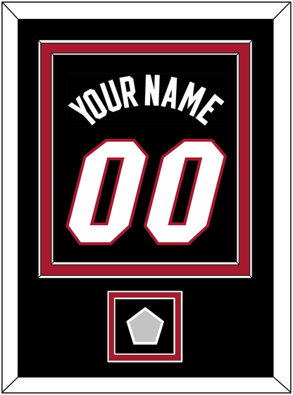 Miami Name & Number With Finals Patch - Road Black (1999-2008) - Signature Tier 2