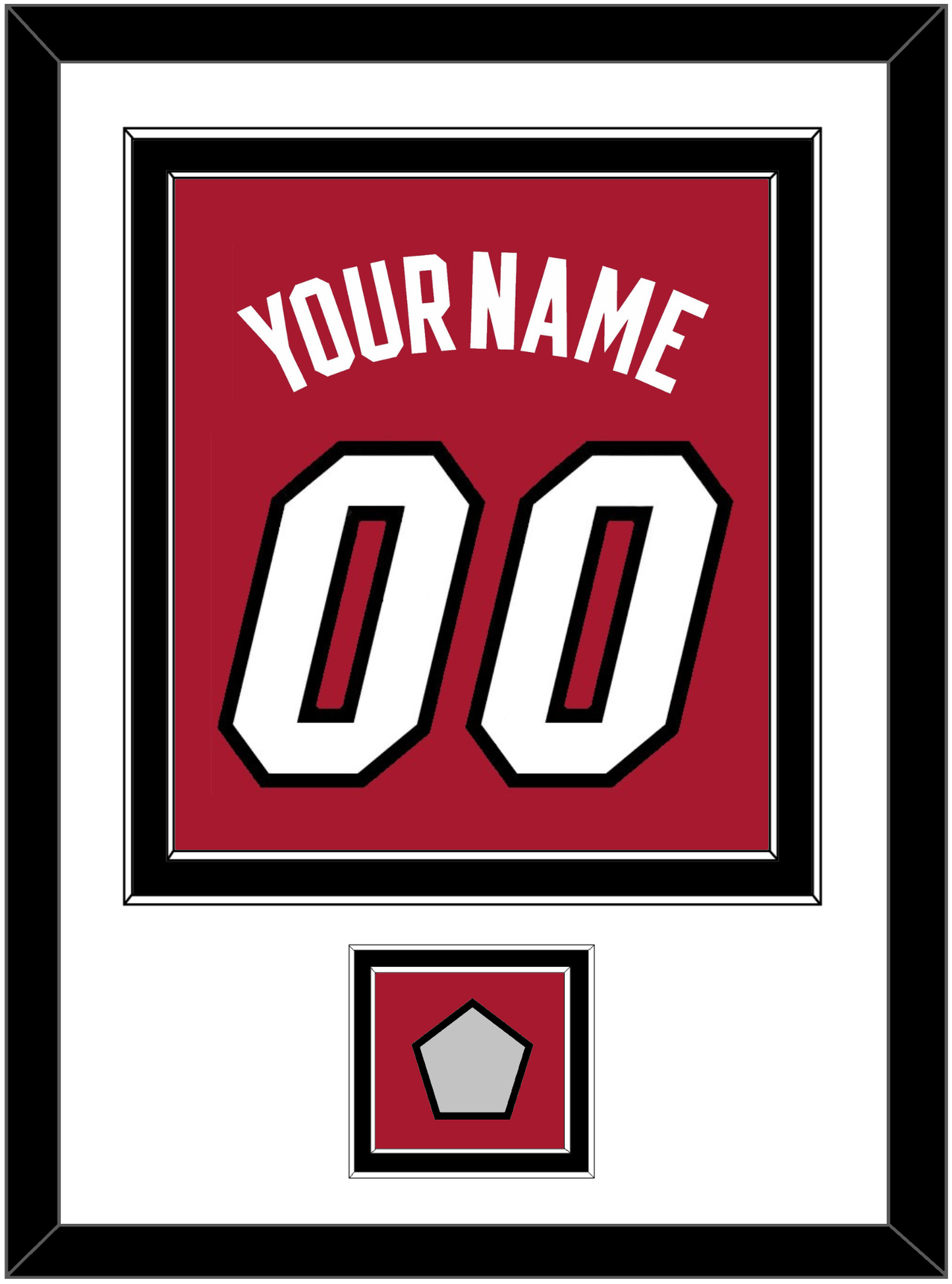 Miami Name & Number With Finals Patch - Alternate Red (2001-2008) - Signature Tier 1