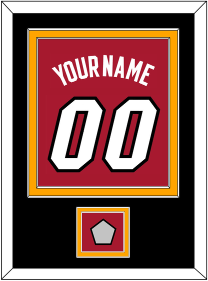 Miami Name & Number With Finals Patch - Alternate Red (2001-2008) - Signature Tier 2
