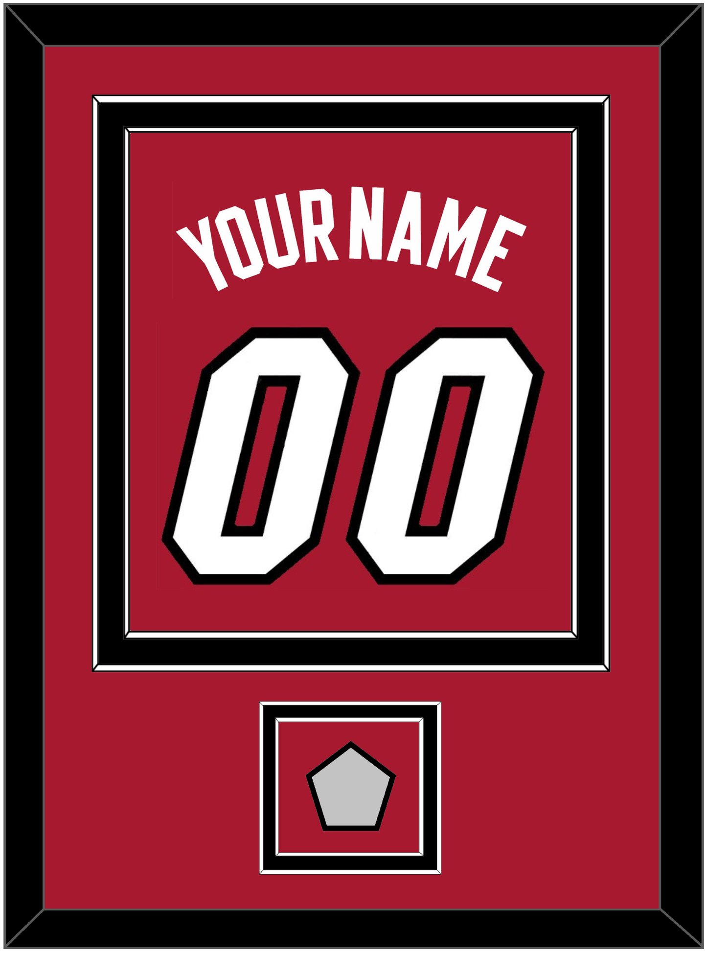 Miami Name & Number With Finals Patch - Alternate Red (2001-2008) - Signature Tier 3