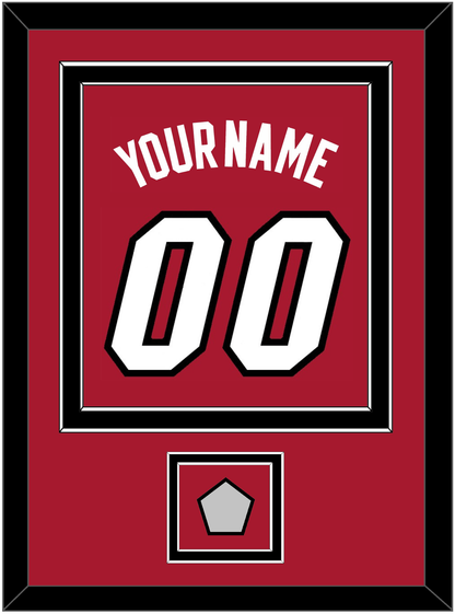 Miami Name & Number With Finals Patch - Alternate Red (2001-2008) - Signature Tier 3
