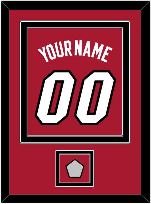 Miami Name & Number With Finals Patch - Alternate Red (2001-2008) - Signature Tier 3