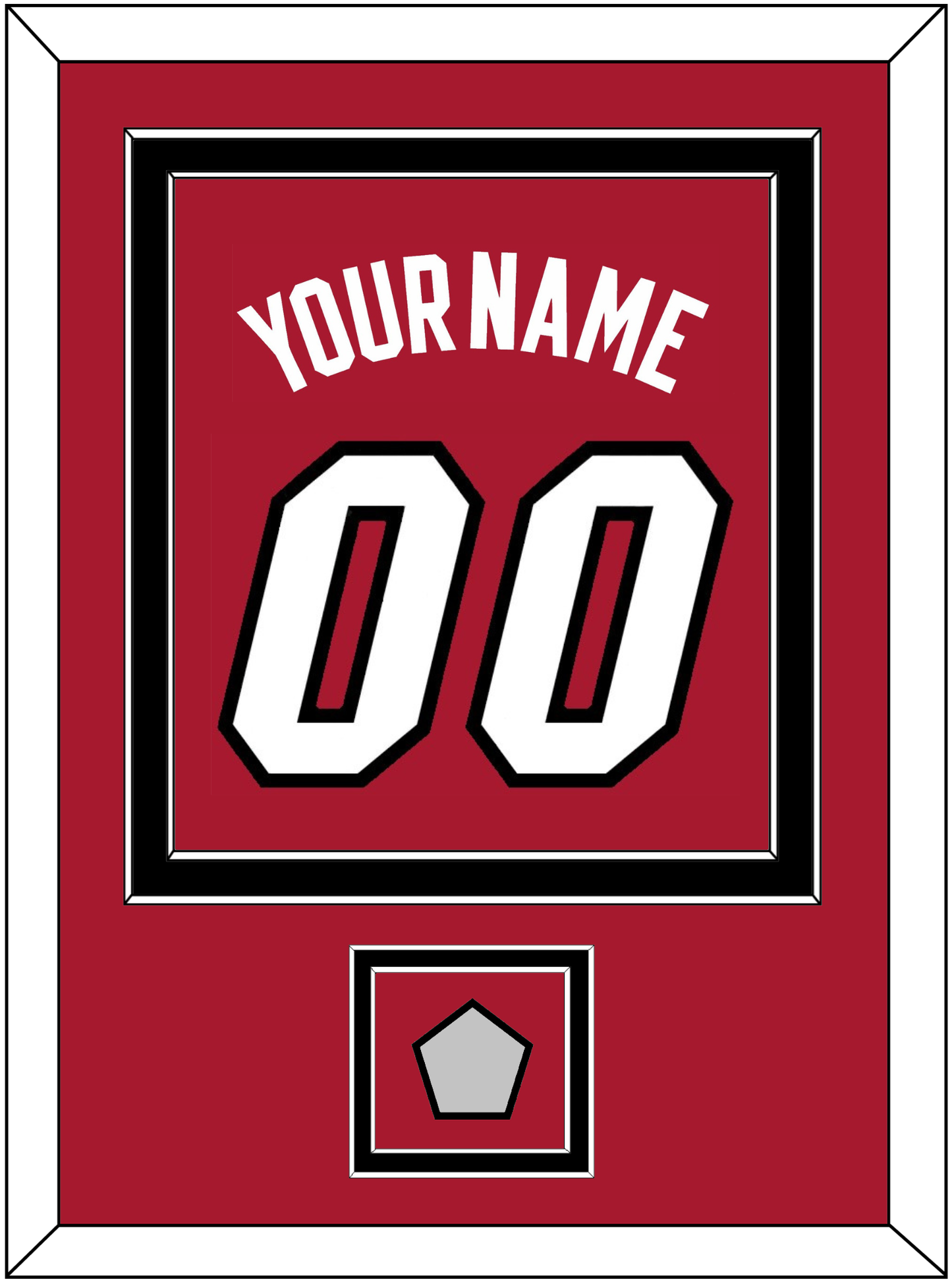 Miami Name & Number With Finals Patch - Alternate Red (2001-2008) - Signature Tier 3