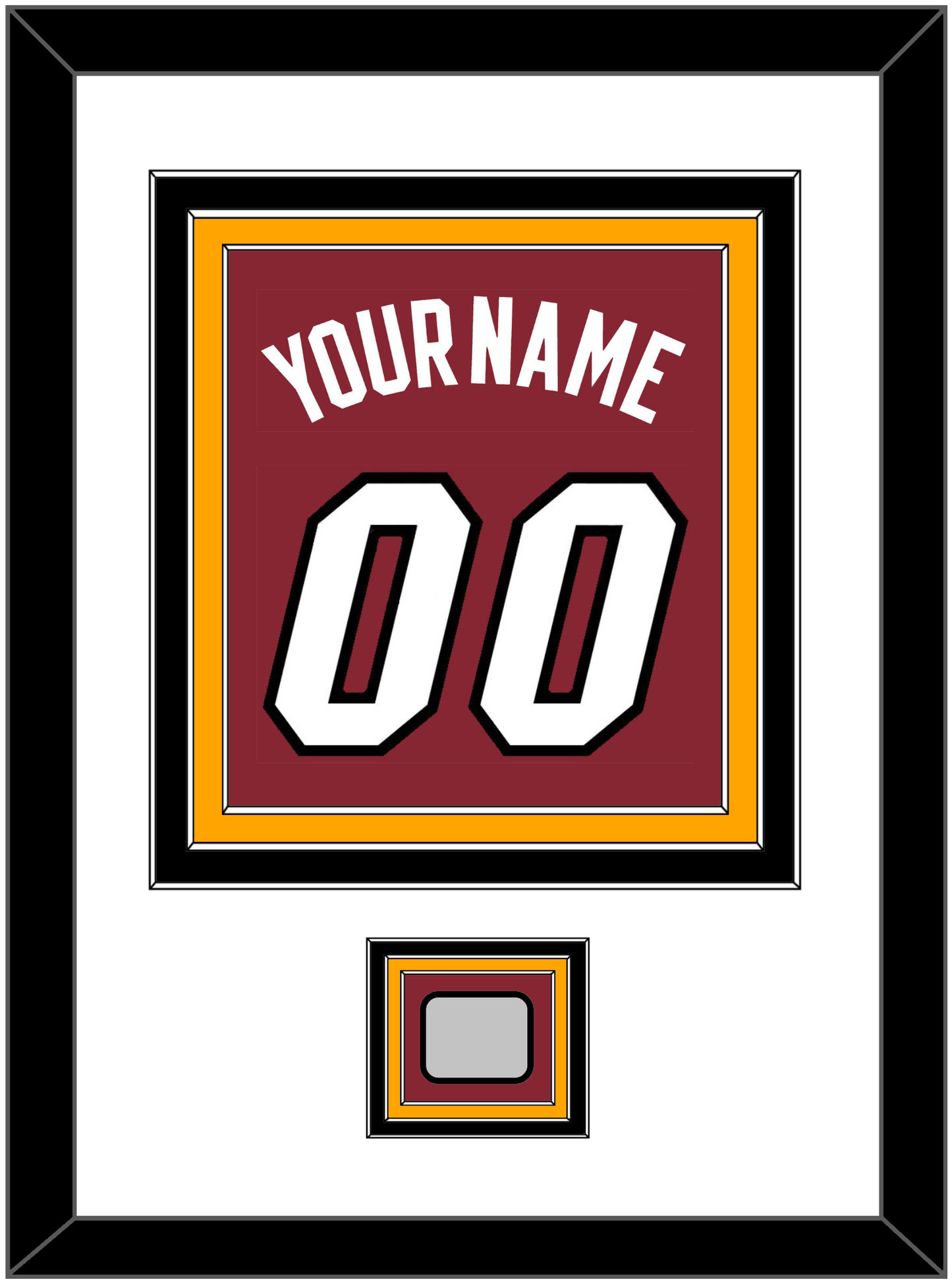 Miami Name & Number With Finals Patch - Alternate Red (2009-2017) - Premier Tier 1