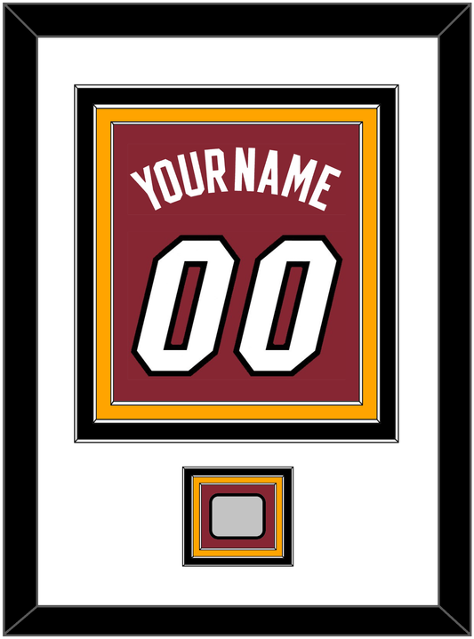 Miami Name & Number With Finals Patch - Alternate Red (2009-2017) - Premier Tier 1