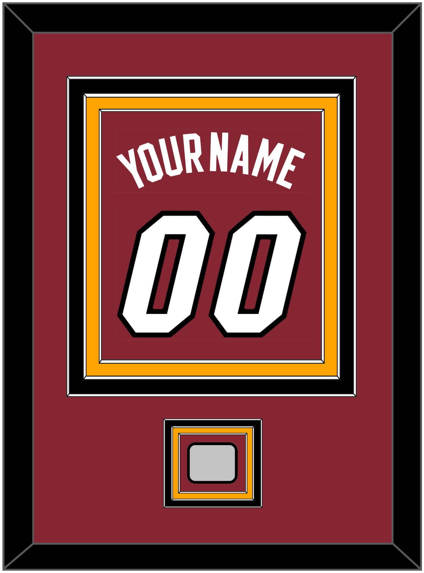 Miami Name & Number With Finals Patch - Alternate Red (2009-2017) - Premier Tier 3