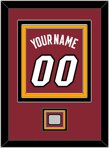 Miami Name & Number With Finals Patch - Alternate Red (2009-2017) - Premier Tier 3