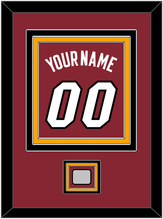 Miami Name & Number With Finals Patch - Alternate Red (2009-2017) - Premier Tier 3