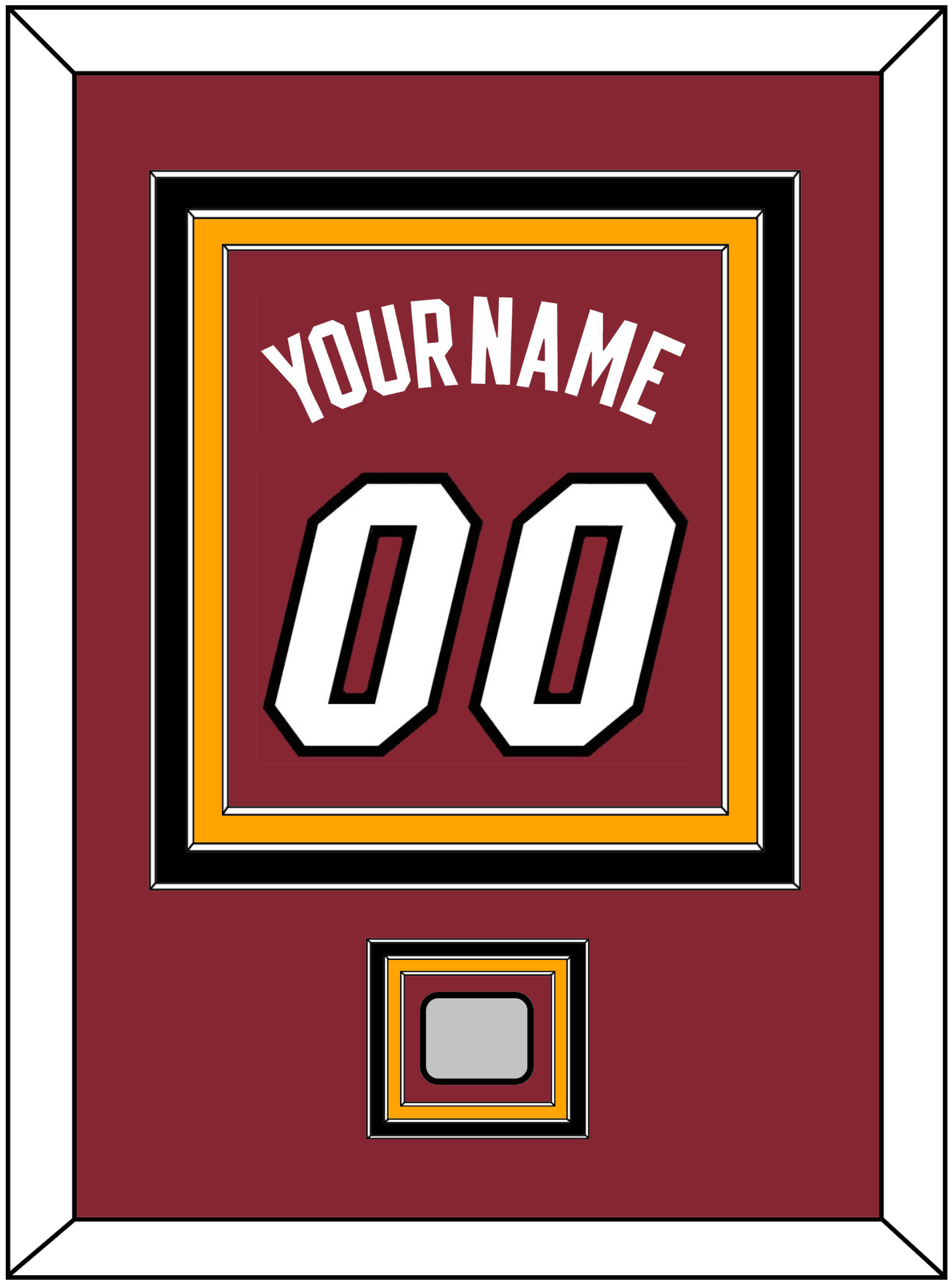 Miami Name & Number With Finals Patch - Alternate Red (2009-2017) - Premier Tier 3