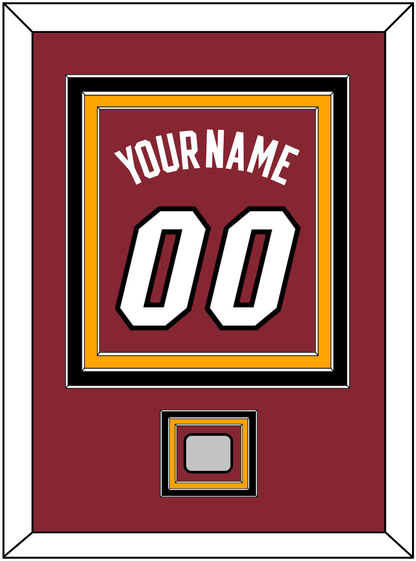 Miami Name & Number With Finals Patch - Alternate Red (2009-2017) - Premier Tier 3