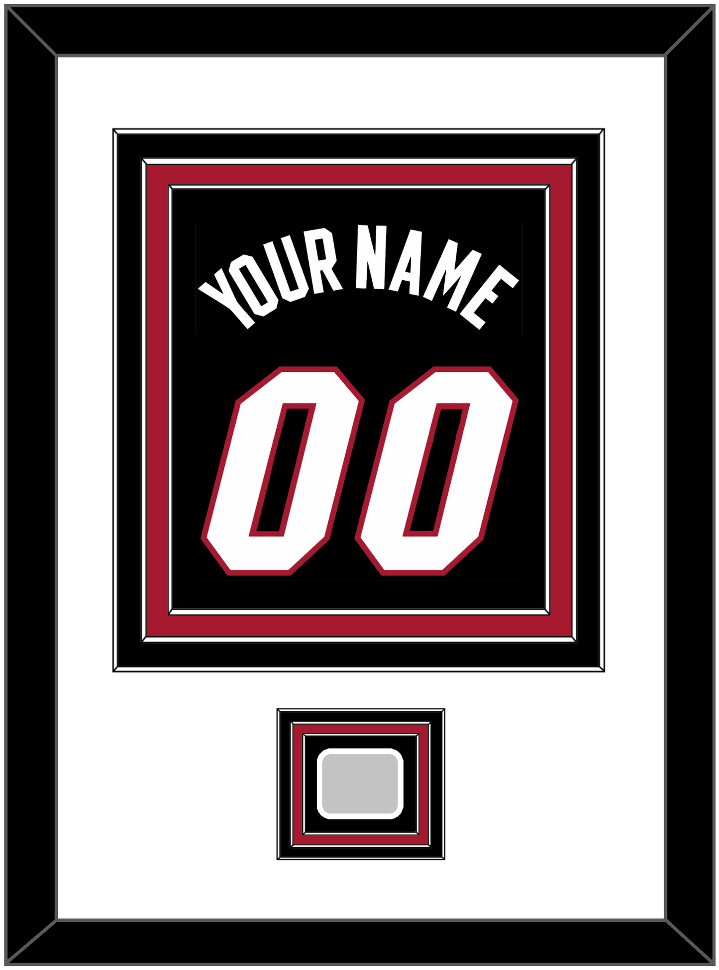 Miami Name & Number With Finals Patch - Road Black (1999-2008) - Premier Tier 1