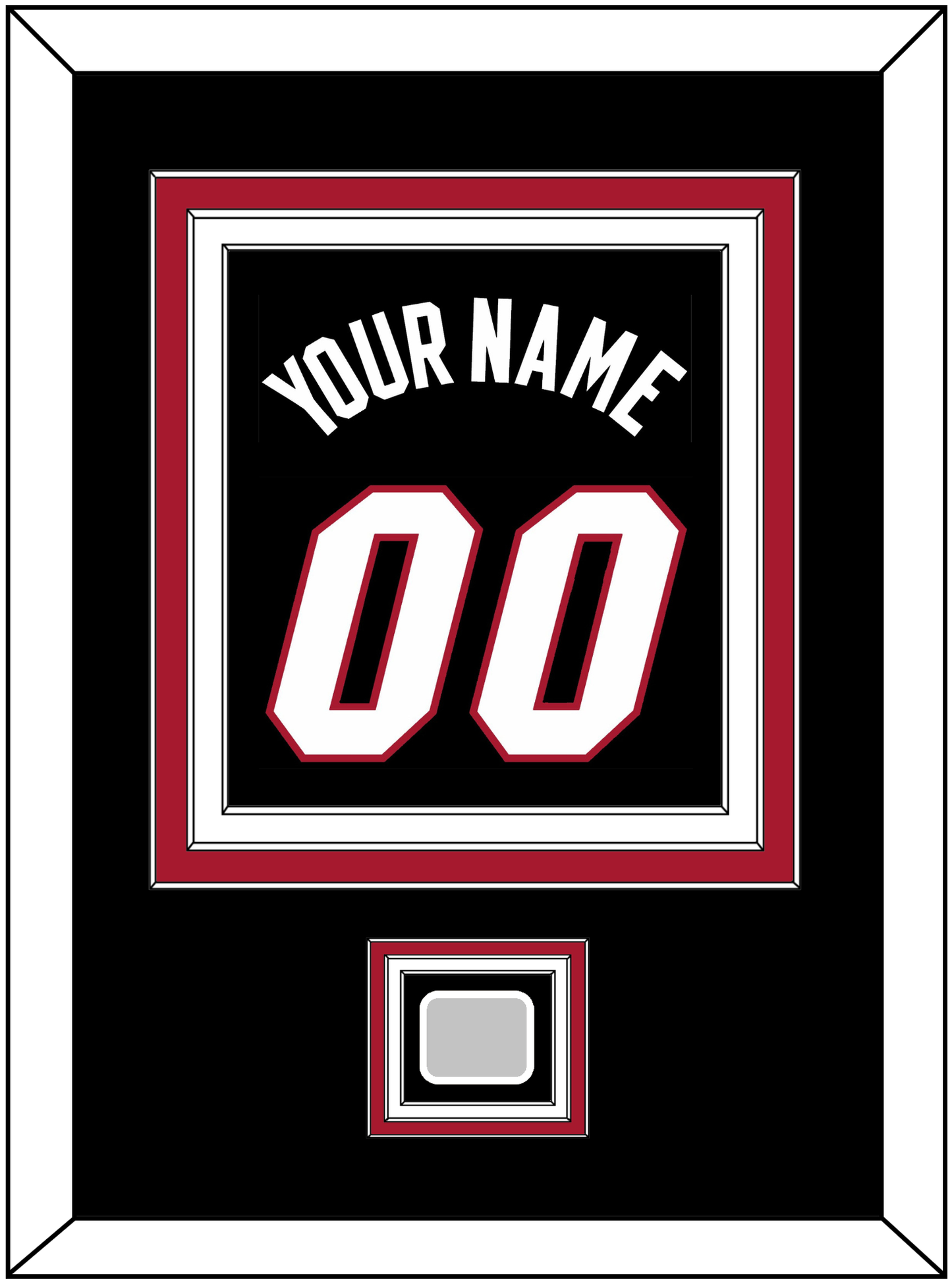 Miami Name & Number With Finals Patch - Road Black (1999-2008) - Premier Tier 3
