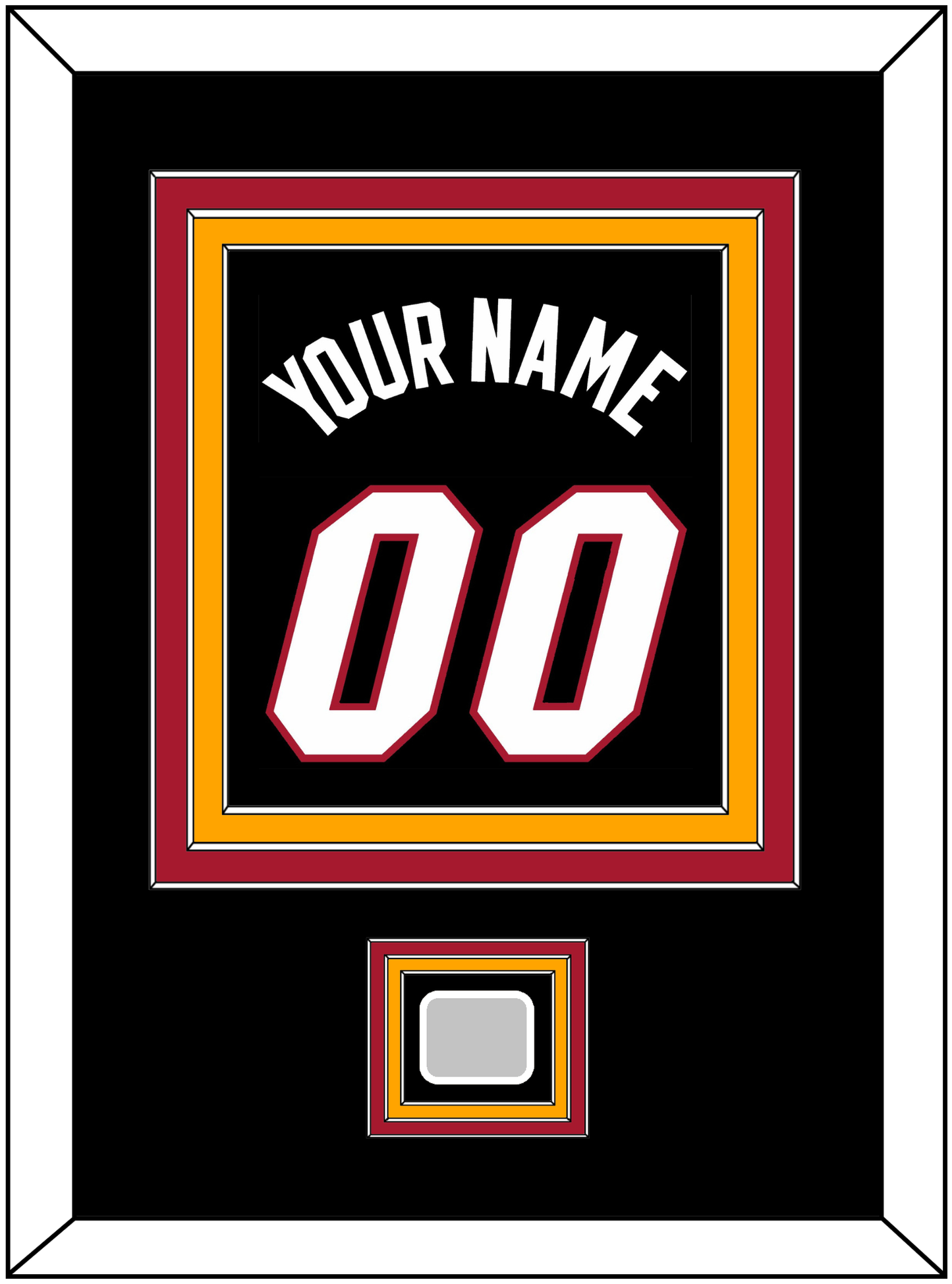Miami Name & Number With Finals Patch - Road Black (1999-2008) - Premier Tier 4