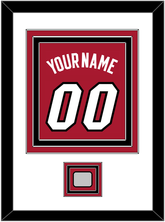 Miami Name & Number With Finals Patch - Alternate Red (2001-2008) - Premier Tier 2