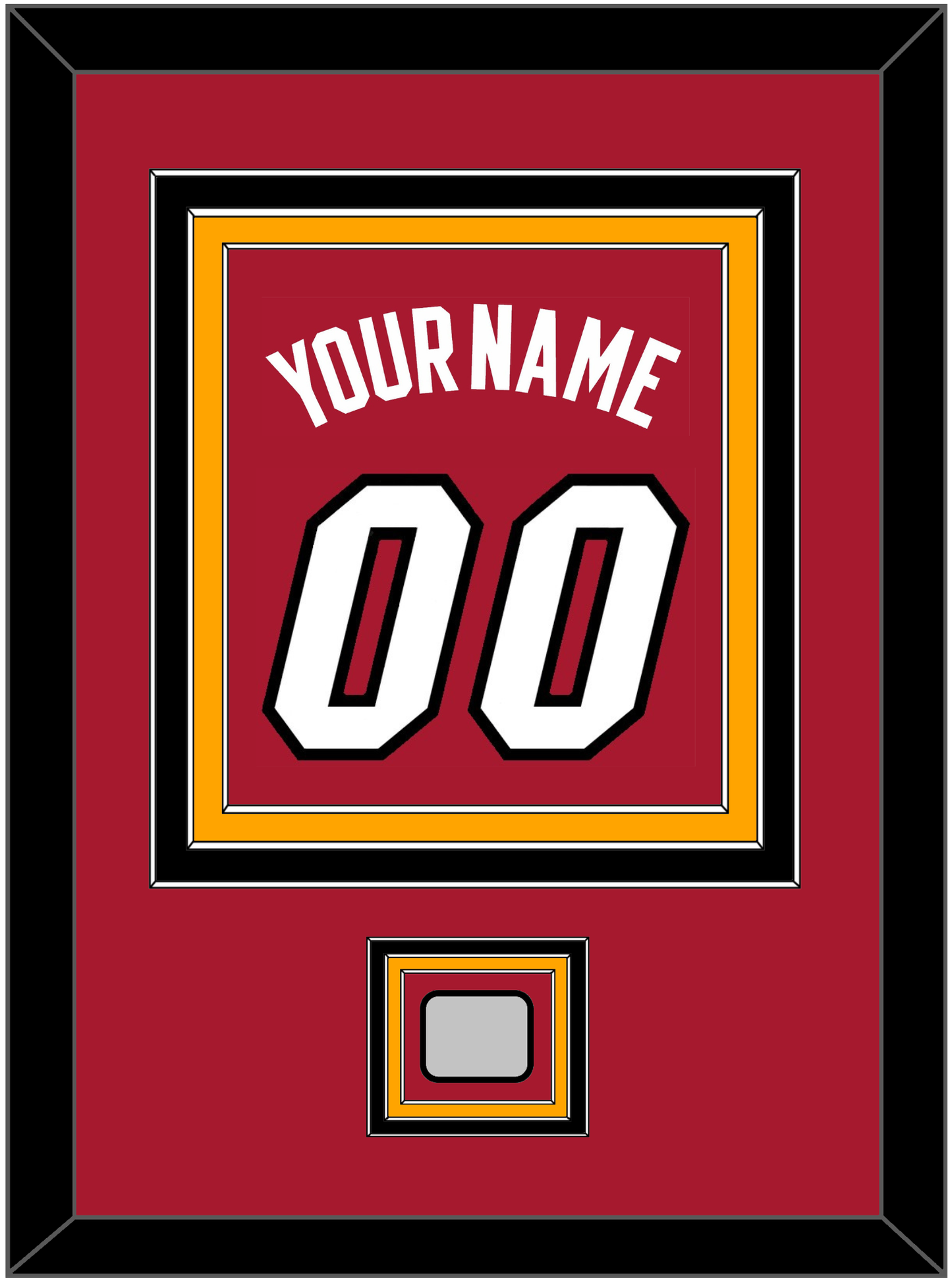 Miami Name & Number With Finals Patch - Alternate Red (2001-2008) - Premier Tier 3