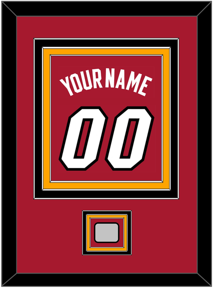 Miami Name & Number With Finals Patch - Alternate Red (2001-2008) - Premier Tier 3