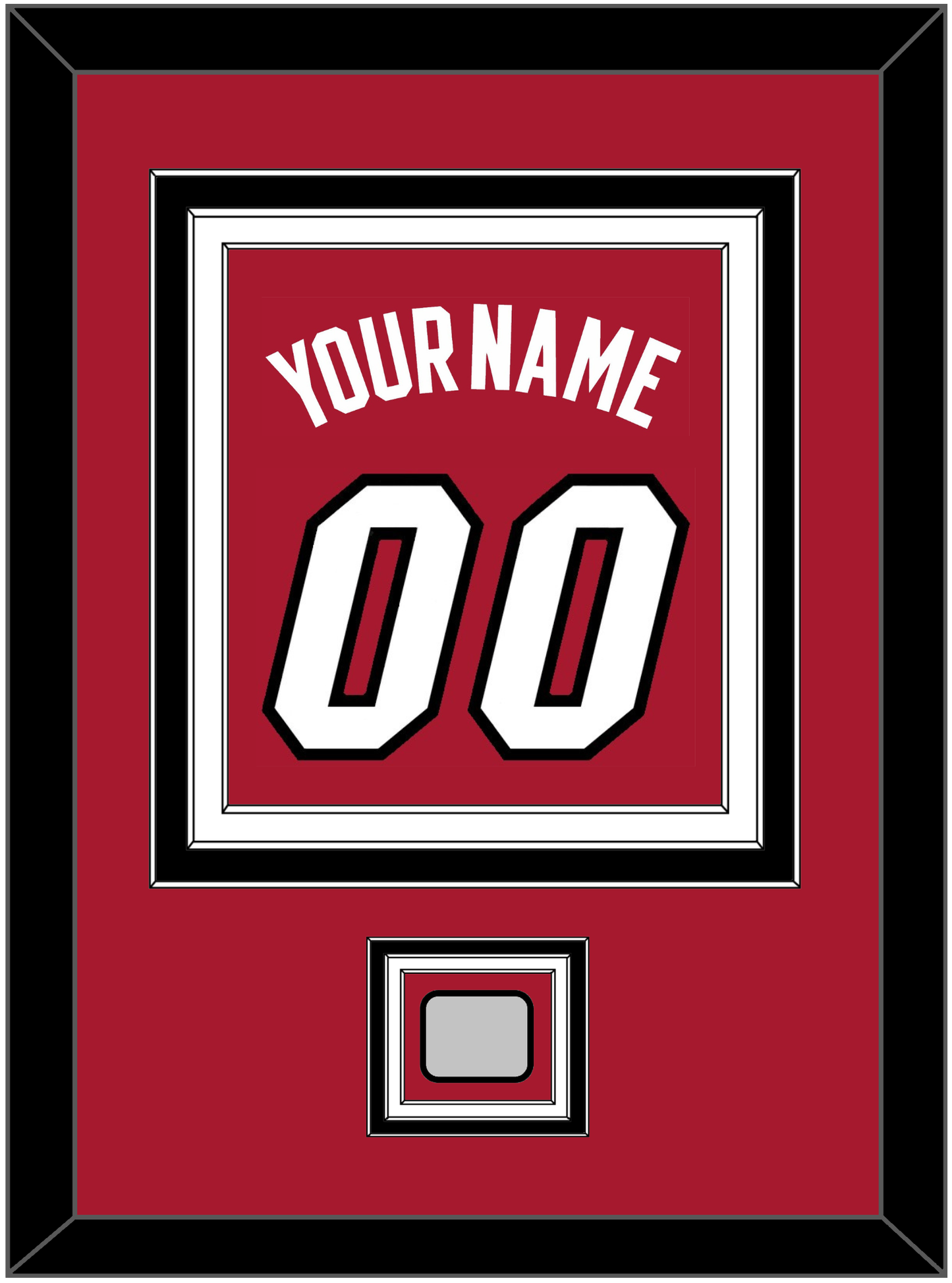 Miami Name & Number With Finals Patch - Alternate Red (2001-2008) - Premier Tier 4