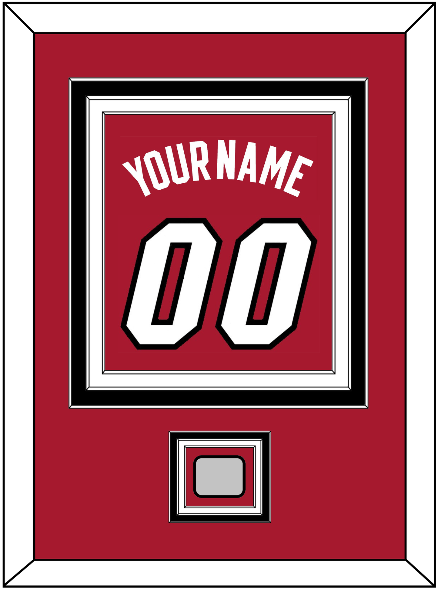 Miami Name & Number With Finals Patch - Alternate Red (2001-2008) - Premier Tier 4