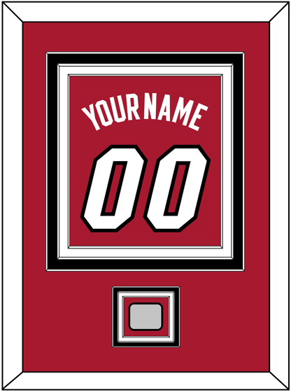 Miami Name & Number With Finals Patch - Alternate Red (2001-2008) - Premier Tier 4