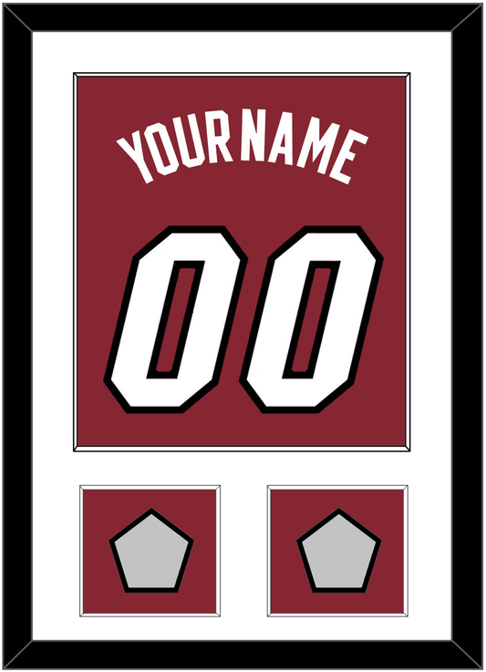 Miami Name & Number With 2 Finals Patches - Alternate Red (2009-2017) - Essential Tier 1