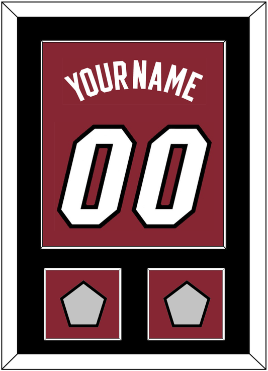 Miami Name & Number With 2 Finals Patches - Alternate Red (2009-2017) - Essential Tier 2