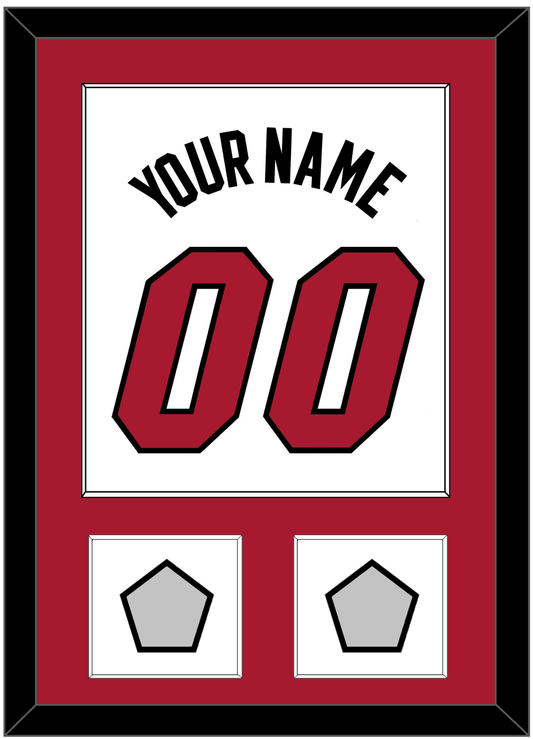 Miami Name & Number With 2 Finals Patches - Home White (1999-2008) - Essential Tier 1