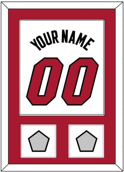 Miami Name & Number With 2 Finals Patches - Home White (1999-2008) - Essential Tier 1
