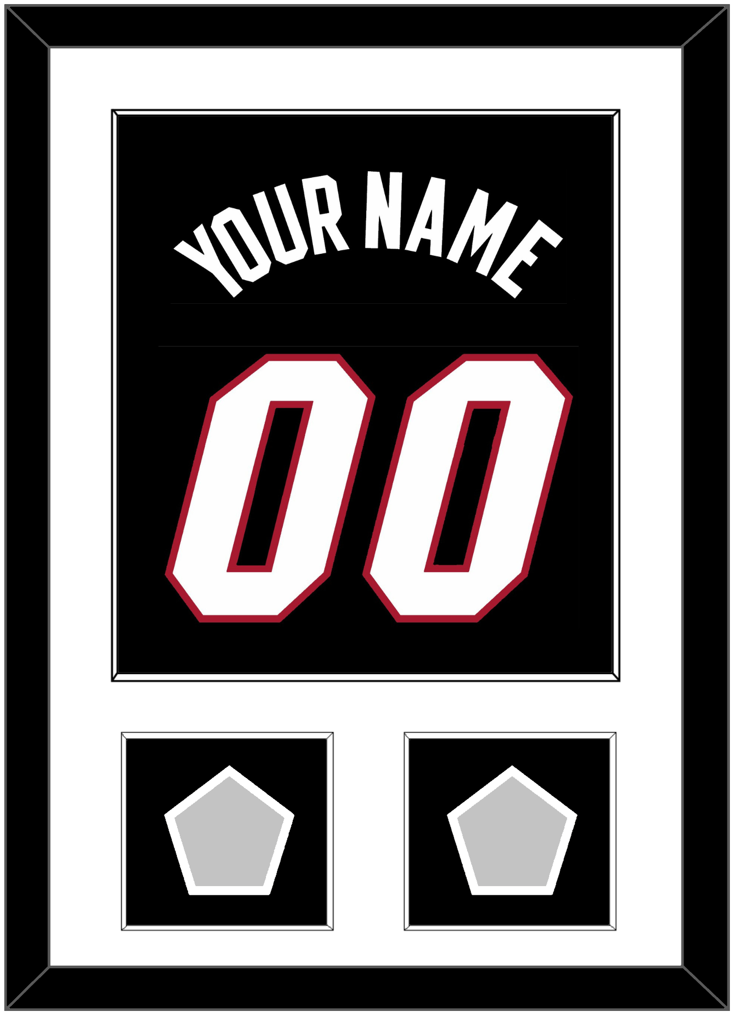 Miami Name & Number With 2 Finals Patches - Road Black (1999-2008) - Essential Tier 1