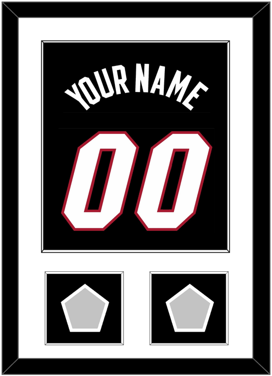 Miami Name & Number With 2 Finals Patches - Road Black (1999-2008) - Essential Tier 1