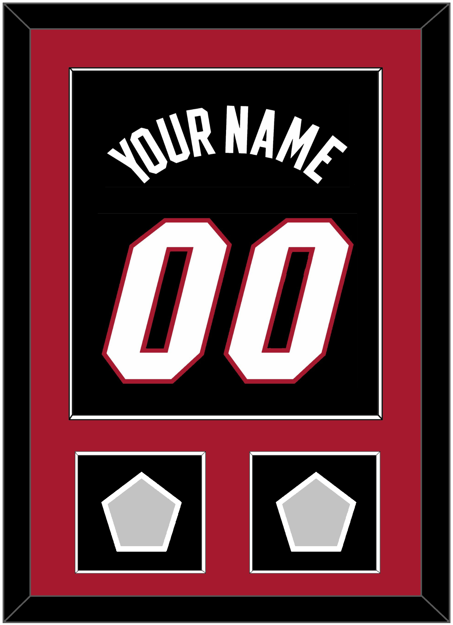 Miami Name & Number With 2 Finals Patches - Road Black (1999-2008) - Essential Tier 2