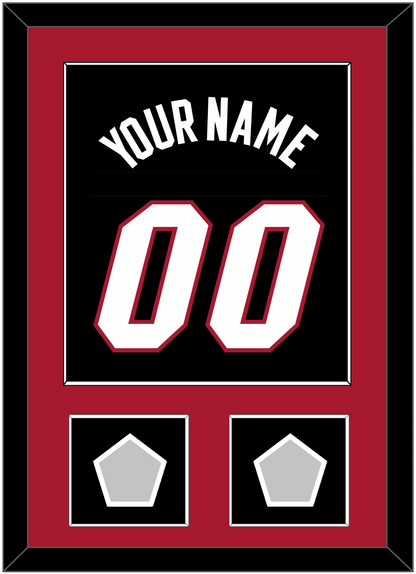 Miami Name & Number With 2 Finals Patches - Road Black (1999-2008) - Essential Tier 2