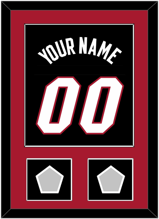 Miami Name & Number With 2 Finals Patches - Road Black (1999-2008) - Essential Tier 2