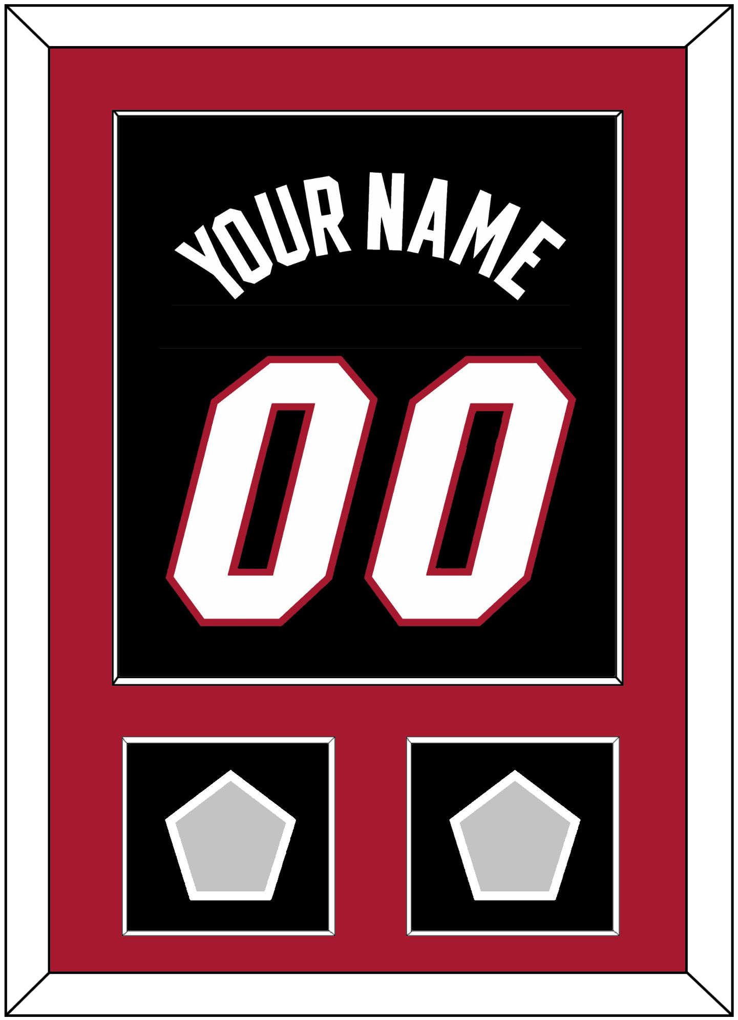 Miami Name & Number With 2 Finals Patches - Road Black (1999-2008) - Essential Tier 2