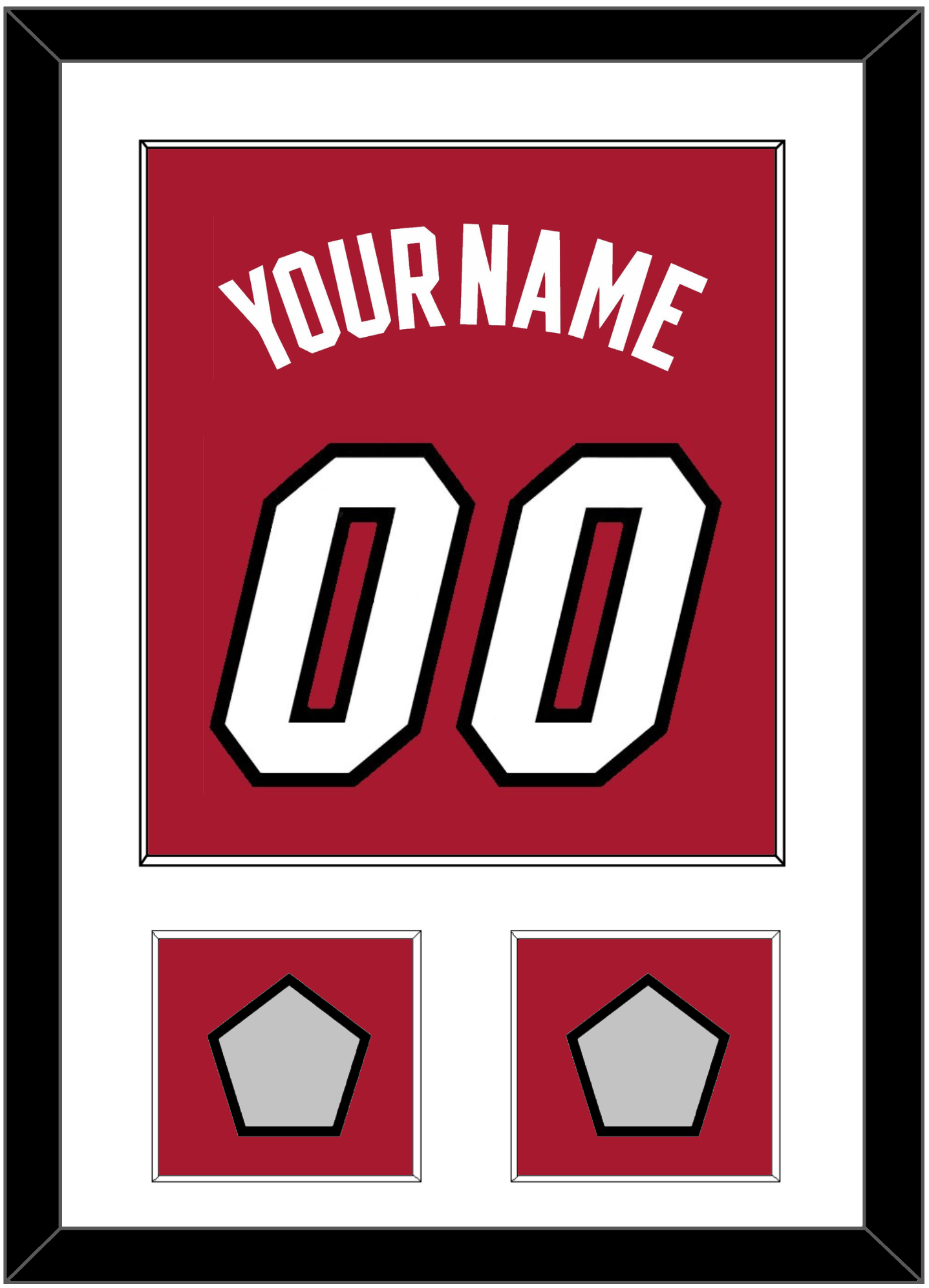 Miami Name & Number With 2 Finals Patches - Alternate Red (2001-2008) - Essential Tier 1