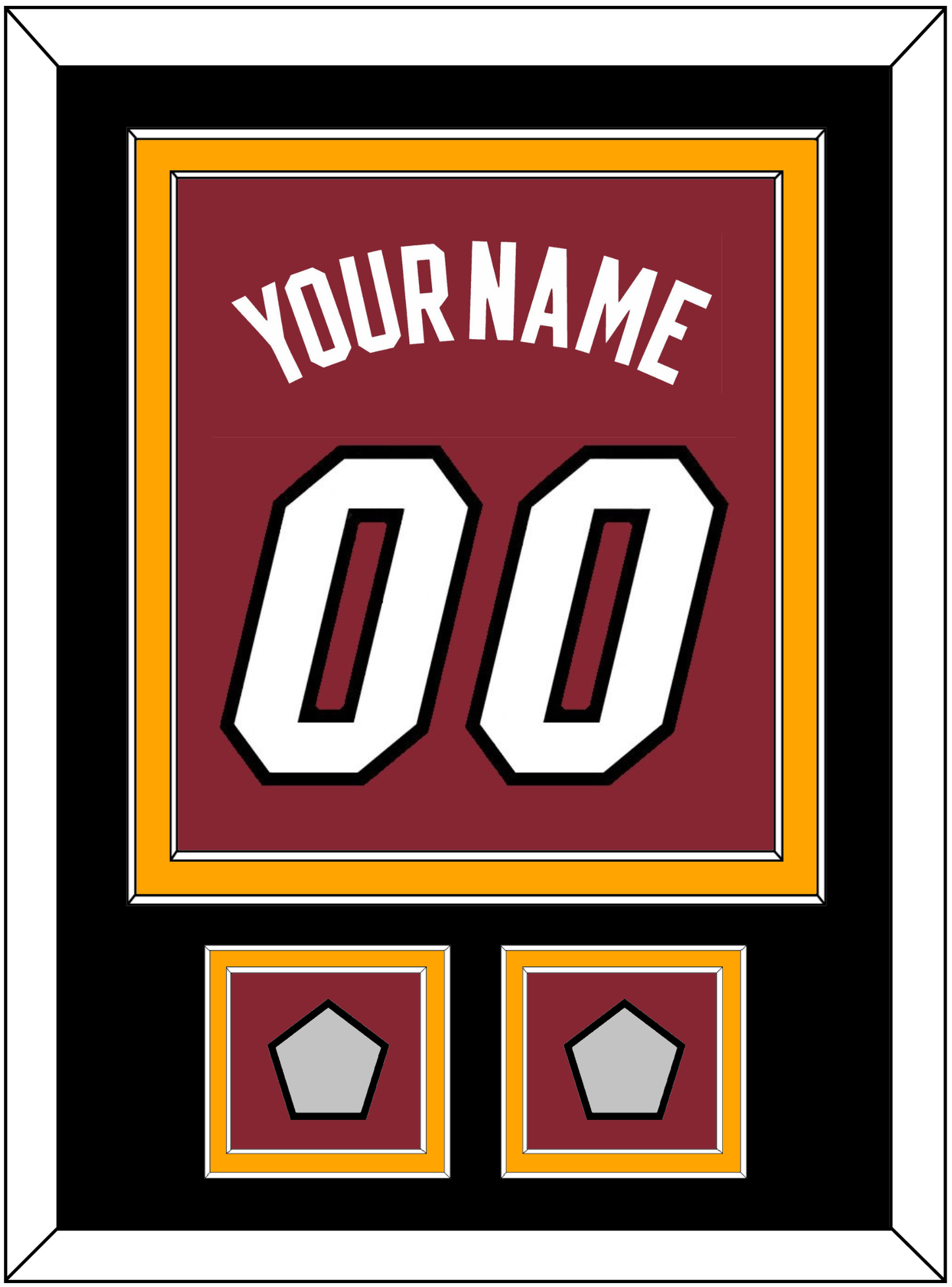 Miami Name & Number With 2 Finals Patches - Alternate Red (2009-2017) - Signature Tier 2