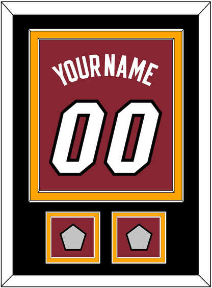 Miami Name & Number With 2 Finals Patches - Alternate Red (2009-2017) - Signature Tier 2
