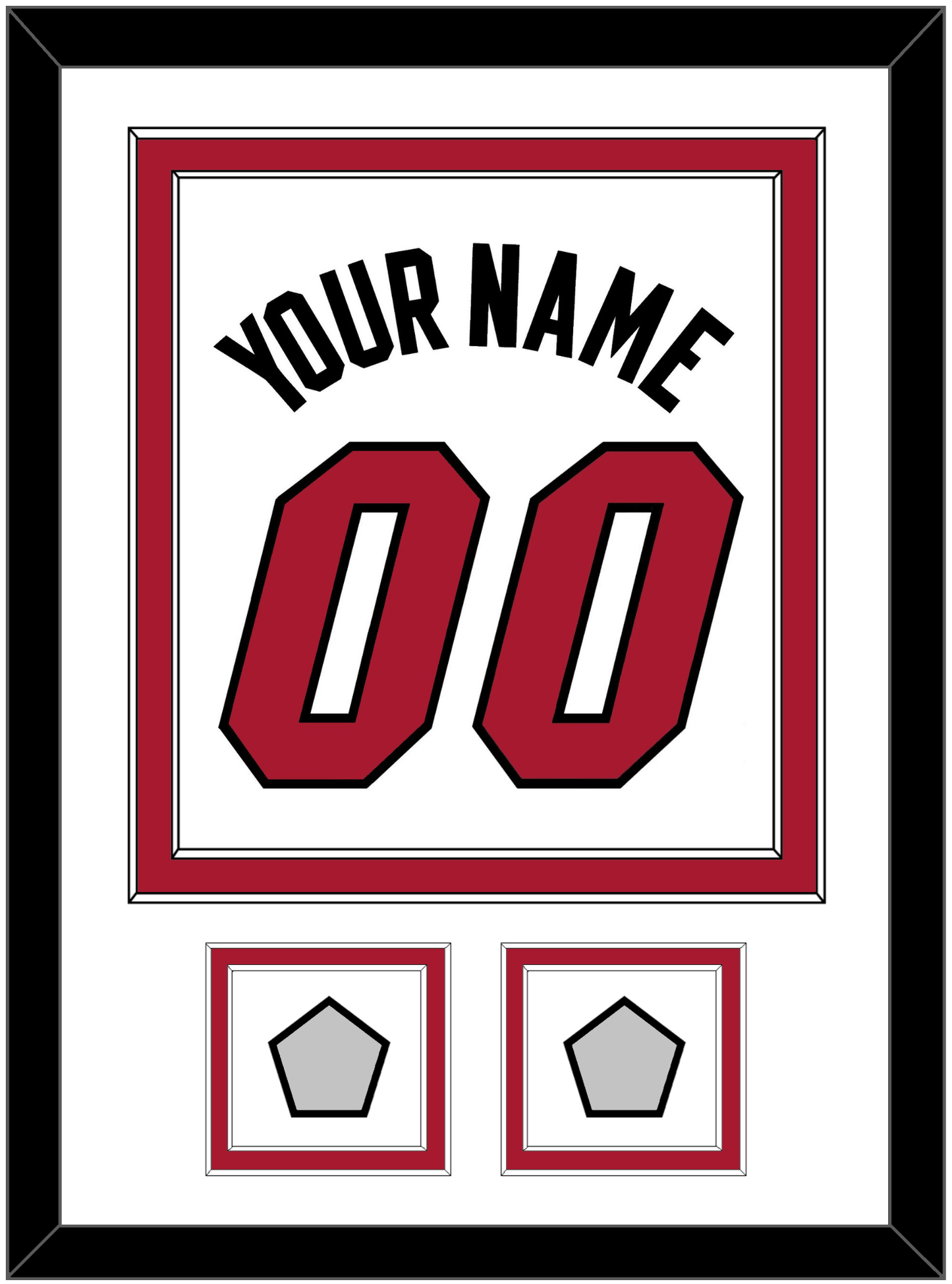 Miami Name & Number With 2 Finals Patches - Home White (1999-2008) - Signature Tier 1