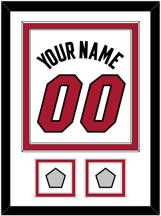 Miami Name & Number With 2 Finals Patches - Home White (1999-2008) - Signature Tier 1