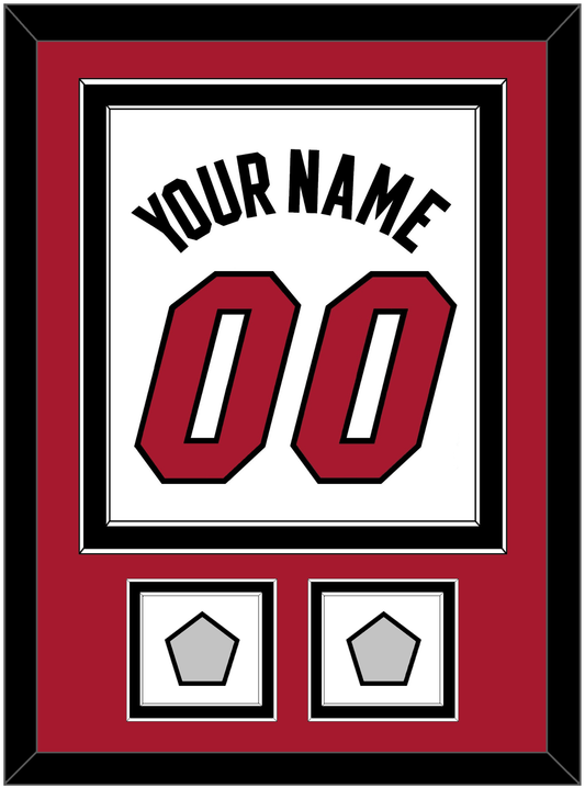 Miami Name & Number With 2 Finals Patches - Home White (1999-2008) - Signature Tier 2
