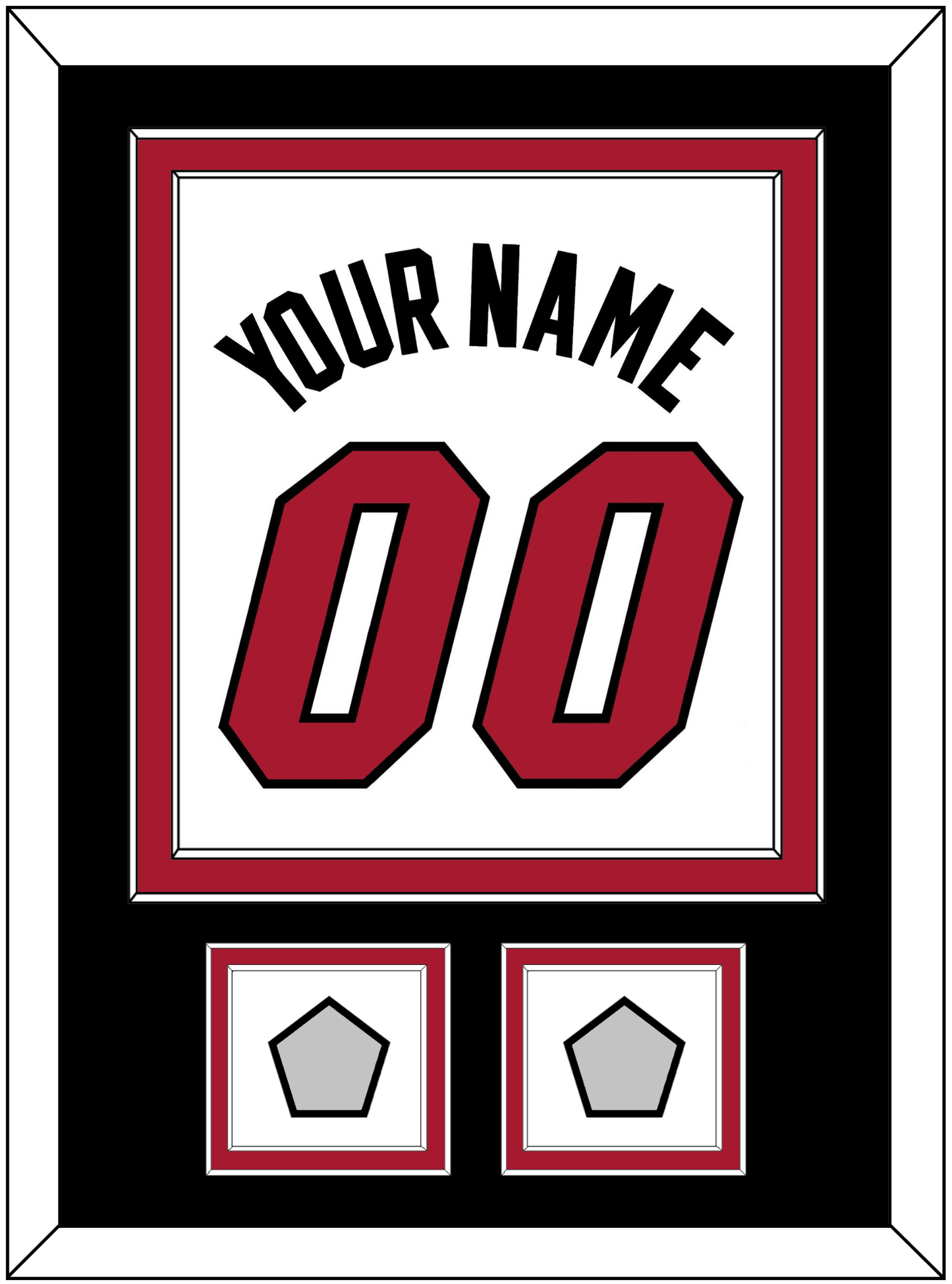 Miami Name & Number With 2 Finals Patches - Home White (1999-2008) - Signature Tier 3