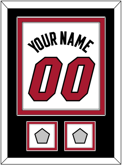 Miami Name & Number With 2 Finals Patches - Home White (1999-2008) - Signature Tier 3