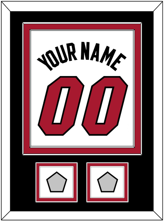 Miami Name & Number With 2 Finals Patches - Home White (1999-2008) - Signature Tier 3