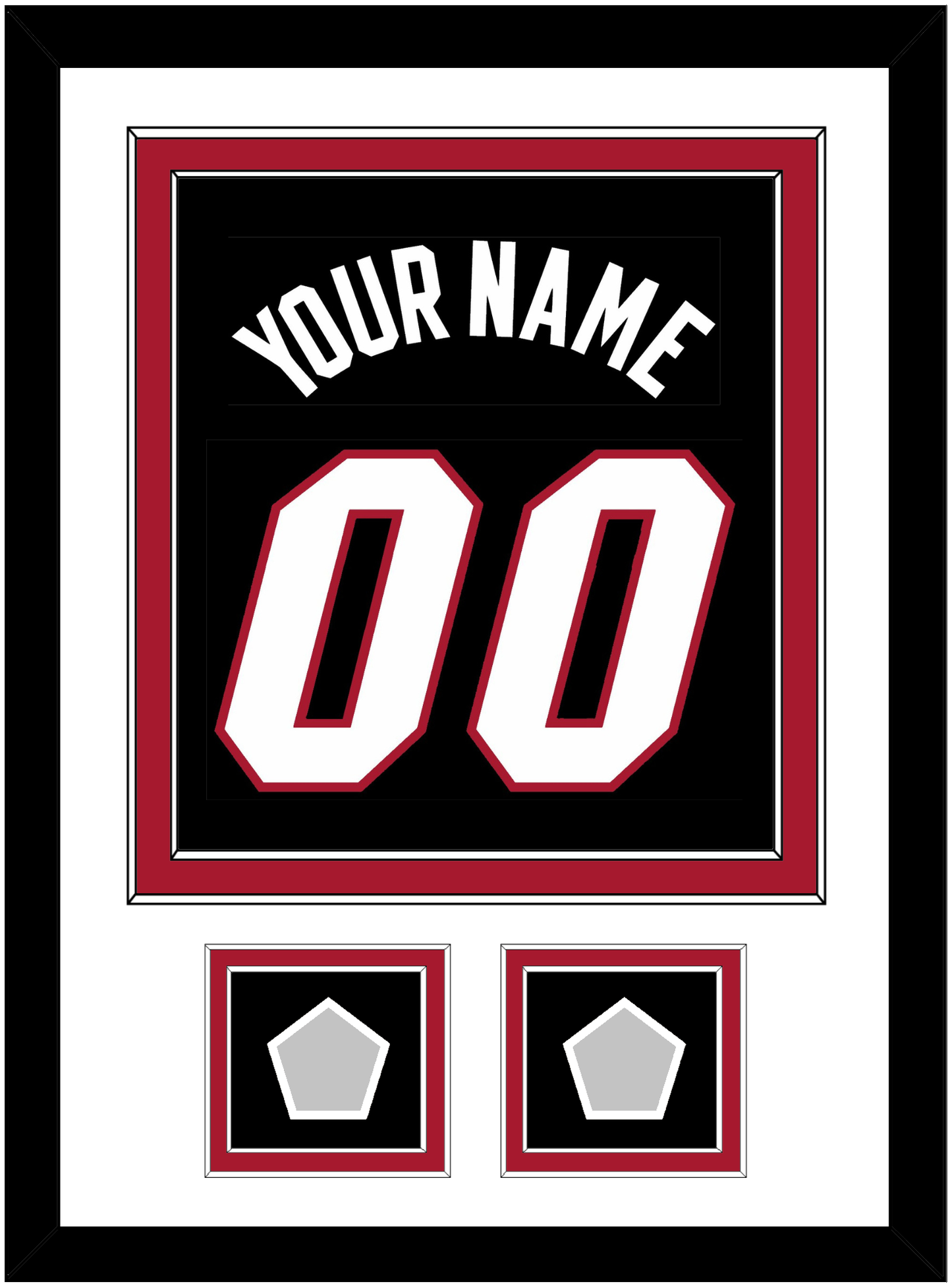 Miami Name & Number With 2 Finals Patches - Road Black (1999-2008) - Signature Tier 1