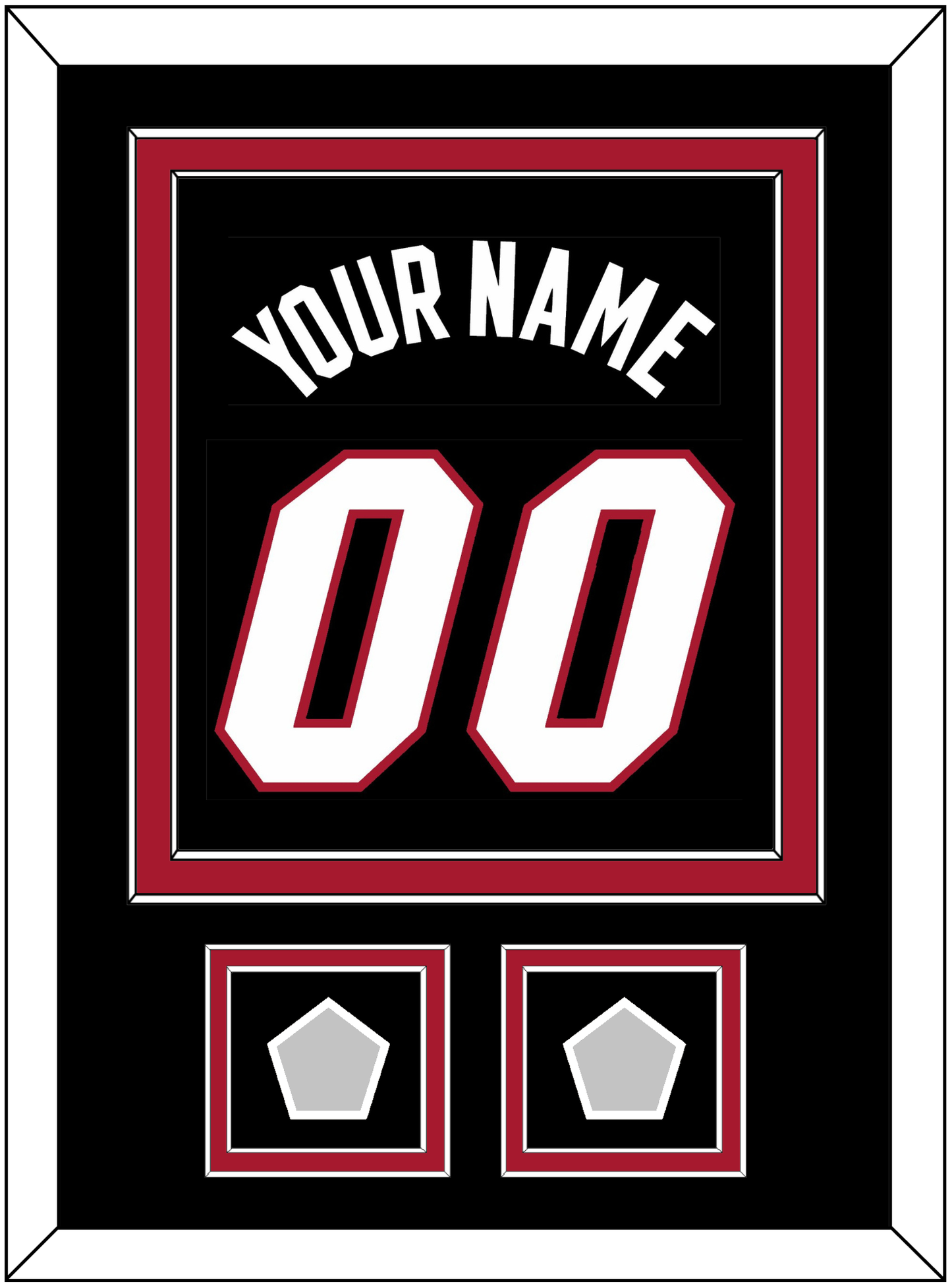 Miami Name & Number With 2 Finals Patches - Road Black (1999-2008) - Signature Tier 2
