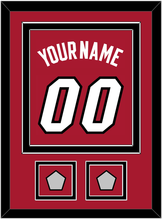 Miami Name & Number With 2 Finals Patches - Alternate Red (2001-2008) - Signature Tier 3